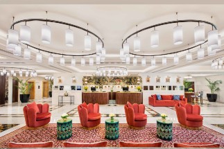 Lobby Library at Tajview, Agra - IHCL SeleQtions Cozy library area in the lobby at Tajview, Agra - IHCL SeleQtions, offering a serene atmosphere in Taj Ganj.