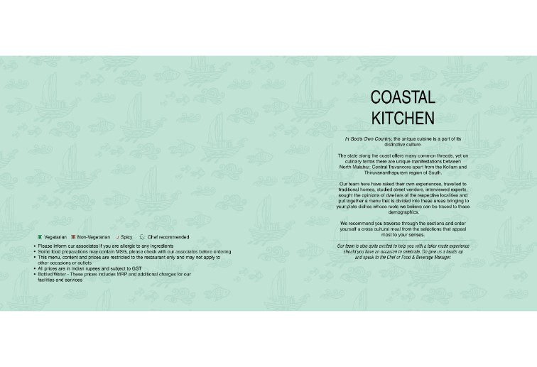 Costal Kitchen Offerings at Gateway Varkala - IHCL SeleQtions