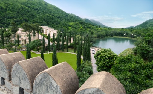 Best resort view in Rajasthan - Raajsa Kumbhalgarh Raajsa Kumbhalgarh Resort nestled amidst lush greenery & a serene lake