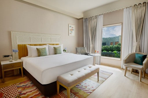 Raajsa Kumbhalgarh - Deluxe Delight Twin Bed Spacious hotel room with a bed - Raajsa Kumbhalgarh