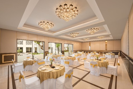 Ballroom - The Yellow House Goa Ballroom at The Yellow House, Goa, designed for events and gatherings with elegant decor and ample space. Perfect for ballroom events in Anjuna Beach.