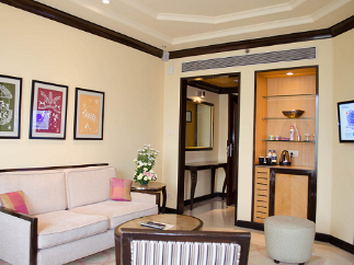 Deluxe Suite's Living Area at Blue Diamond, Pune-IHCL SeleQtions