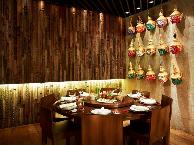Thai Pavilion Restaurant Interior at President Mumbai Interior of Thai Pavilion restaurant at President Mumbai, IHCL SeleQtions, showcasing traditional Thai decor and serene dining ambiance.
