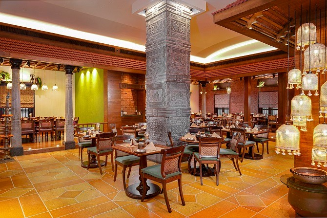 The Konkan Cafe - President Mumbai Interior of The Konkan Cafe at President Mumbai, IHCL SeleQtions, offering traditional coastal decor and a warm dining ambiance in Mumbai.
